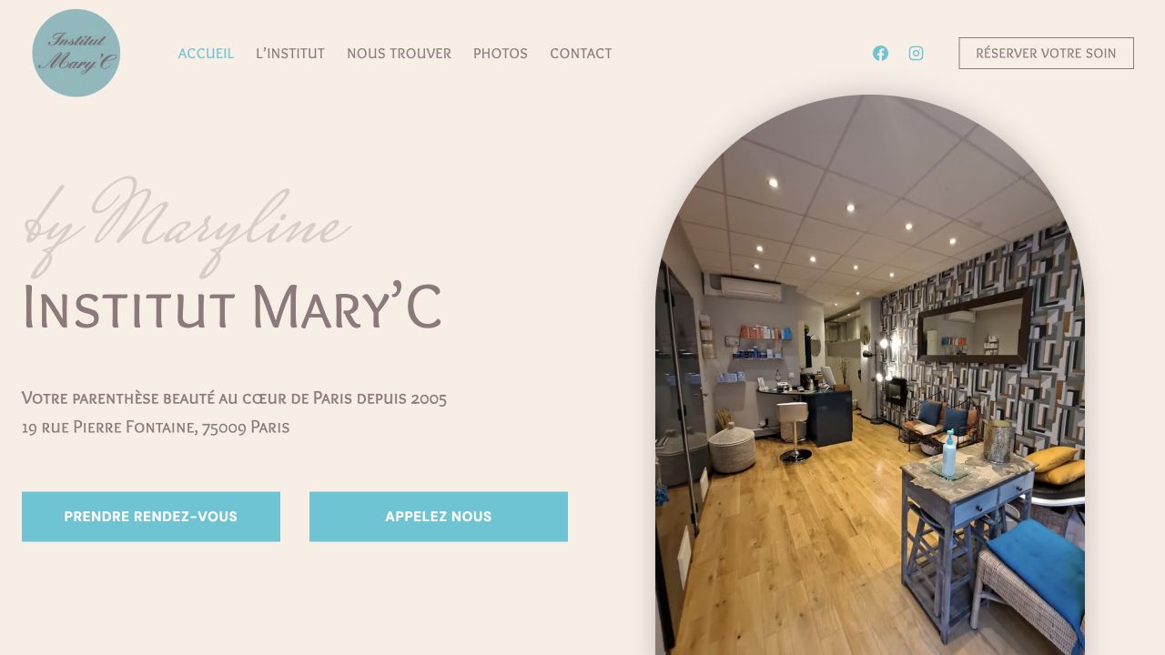 Capture du site de Institut Mary’C