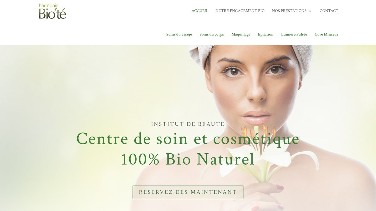 Capture du site de Harmonie Bio’té